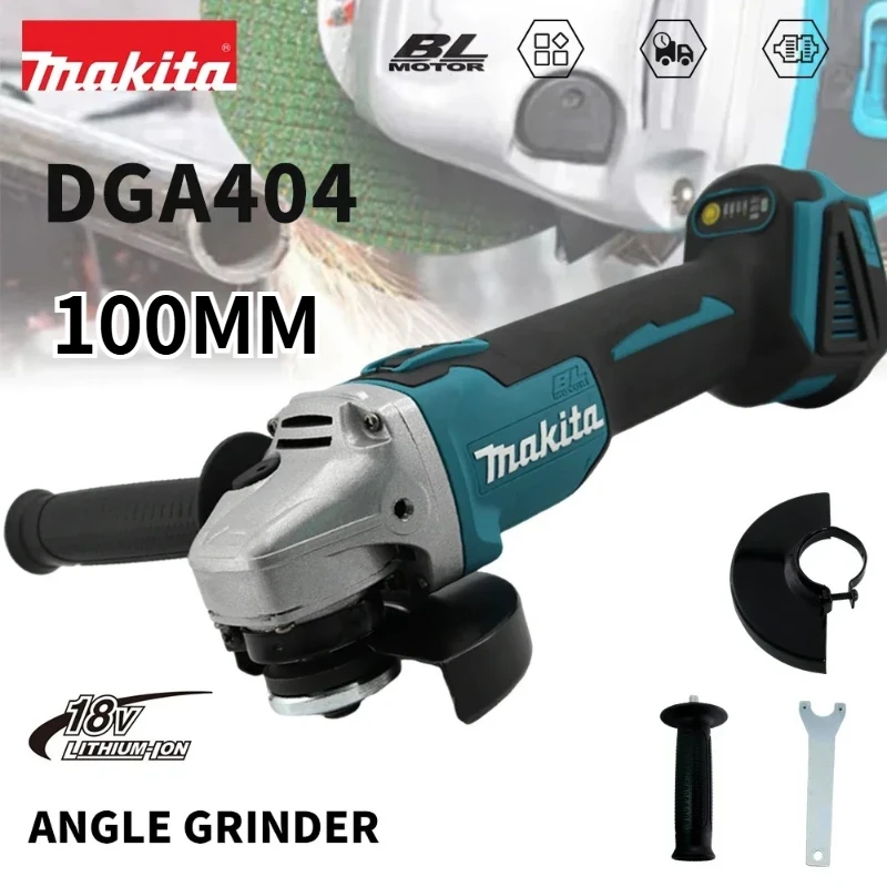 Makita DGA404 100mm Bürstenloser Elektrischer Winkelschleifer 18V Metall- und Holzschleifer Kabelloser Schleif-, Polier- und Schneidemaschine Werkzeug