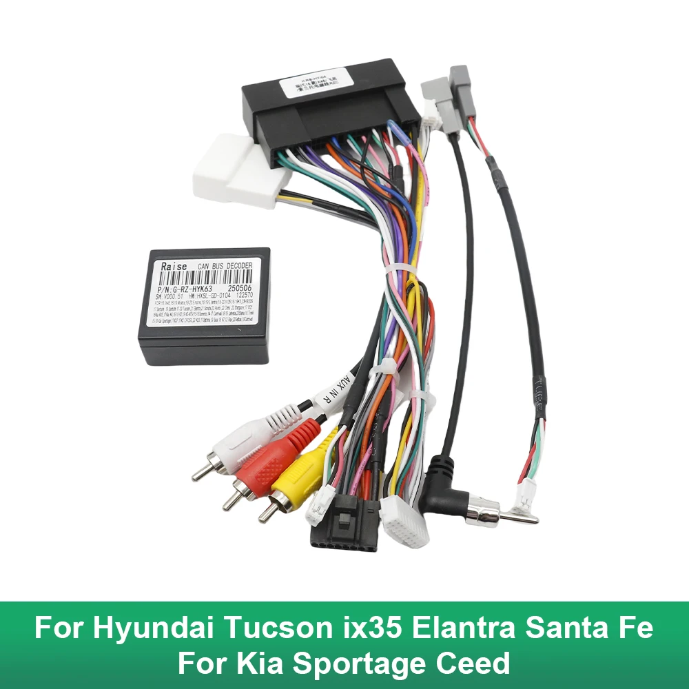 16-poliger Stecker für Auto-Android-Kabeladapter für Hyundai Tucson Ix35 Elantra Santa Fe für Kia Sportage Ceed CAN Bus Kabelbaum Image