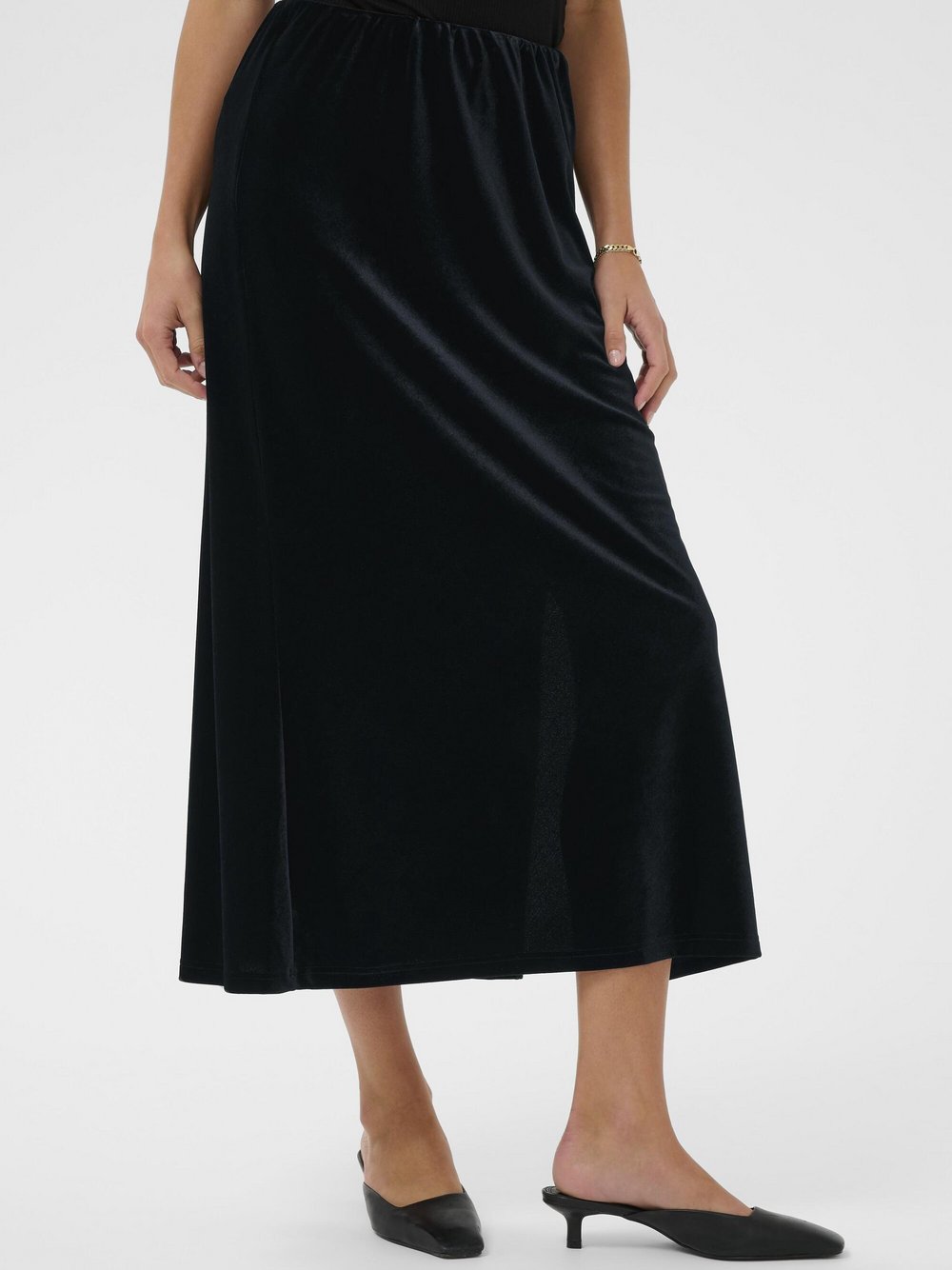 Kaffe Rock KAkelly Elastische Taille Damen schwarz, XS
