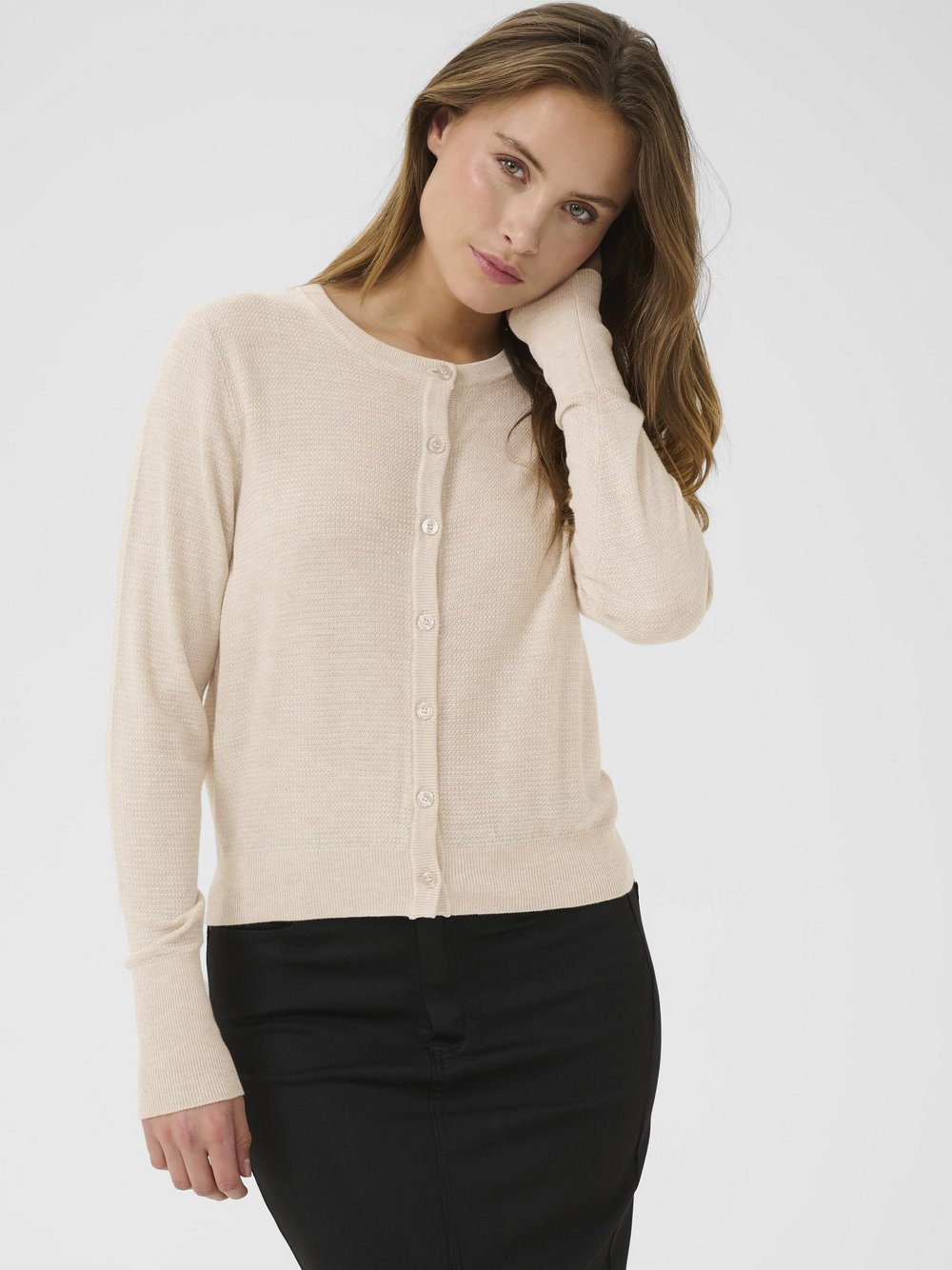 Kaffe Strickjacke KAamalia Damen ecru, XXL Image