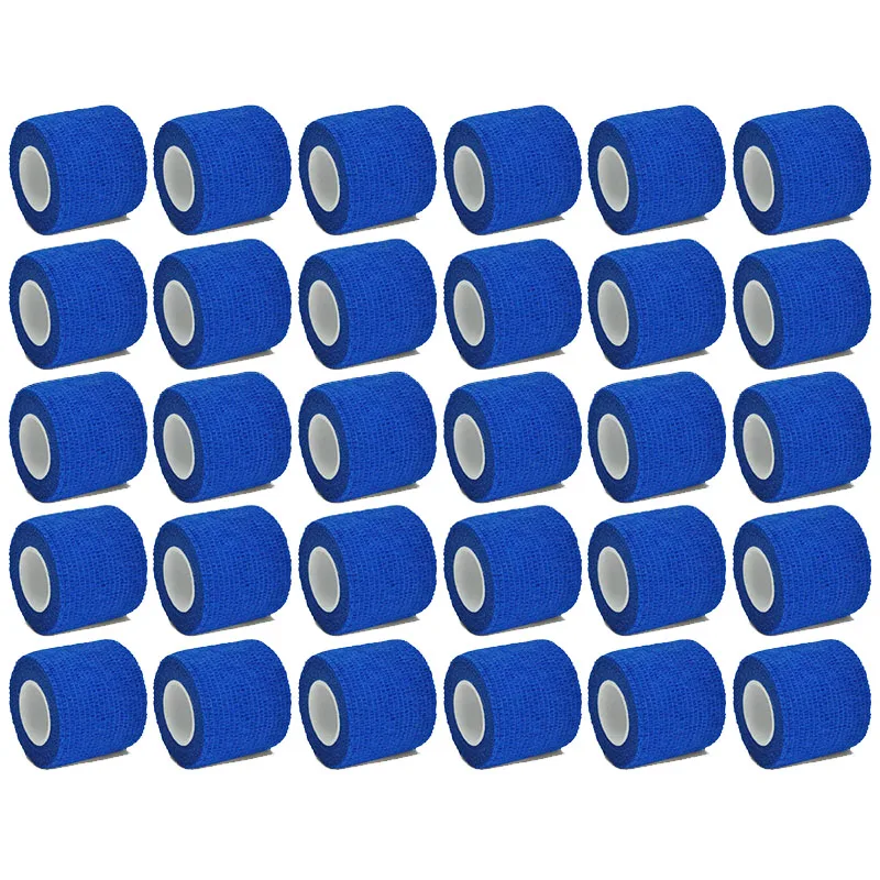 1/30 Stück mehrere blaue Sport selbstklebende elastische Bandage Wrap Tape Hansaplast für Kniestütze Pad Finger Knöchel Palm Shoulde Image