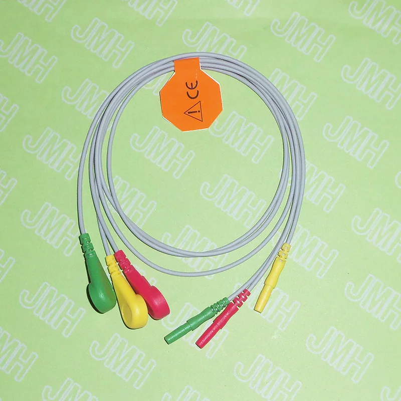 1,5 Din Serie ECG/EKG IEC 3 lead kabel und leitungsdrähte, Clip oder snap. Image