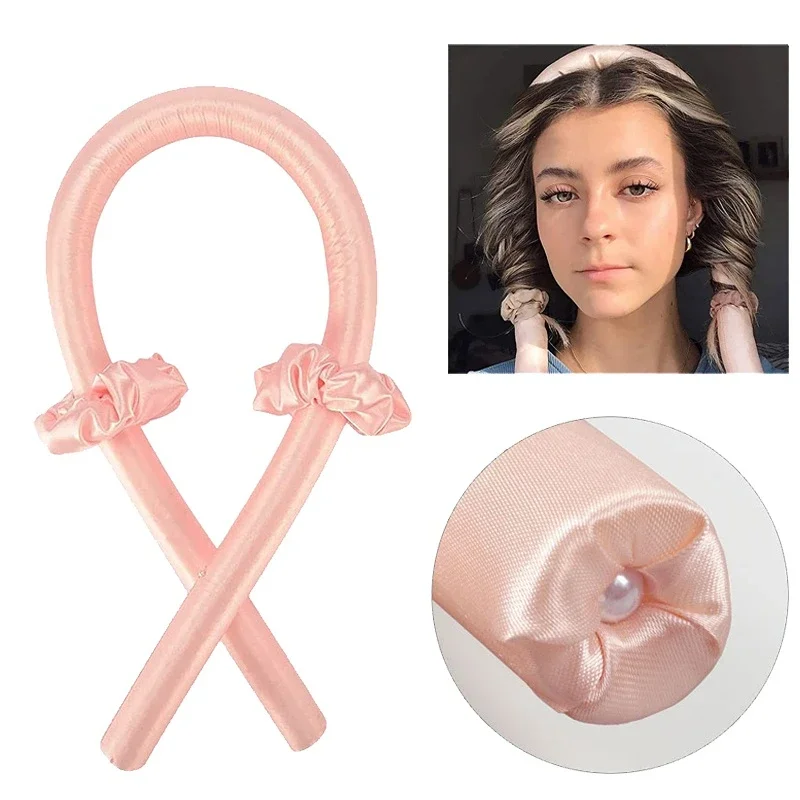 Heatless Curling Rod Stirnband Band Seide Hairwear Lockenwickler Lazy Curling Keine Hitze Schlafen Weiche Lockenwickler für Mädchen Frau Styling Werkzeug Image