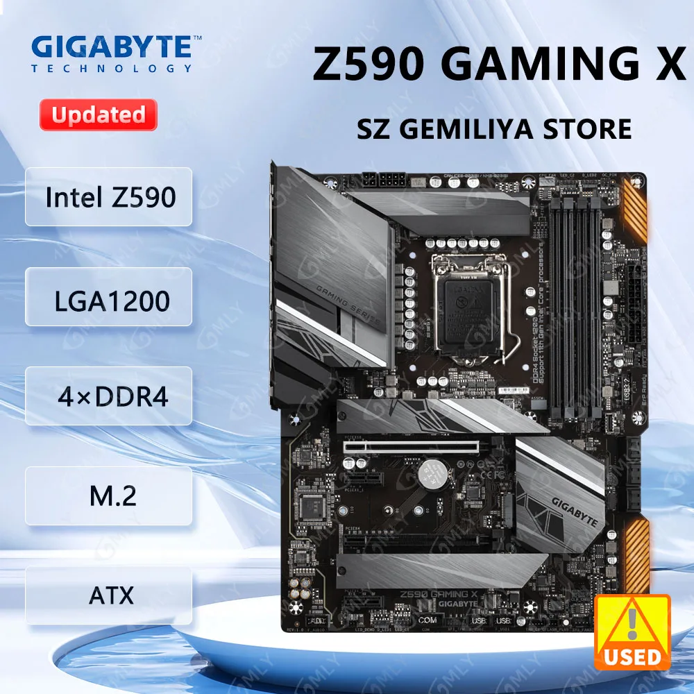 Gigabyte Z590 GAMING X Motherboard LGA1200 Intel Z590 DDR4 M.2 ATX unterstützt Core i7-11700 i5-11400 i3-10100 i5-1150 CPU. Image