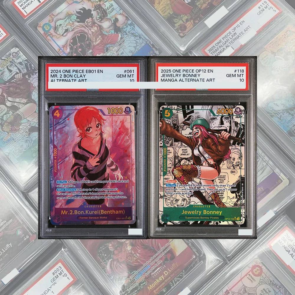 DIY OPCG GRADED COLLECTION CARD Proxy Mr.2.Bon.Kurei Bentham Alternate Art EB01-061 GEM MT10 Karte Englische holografische Etiketten Image