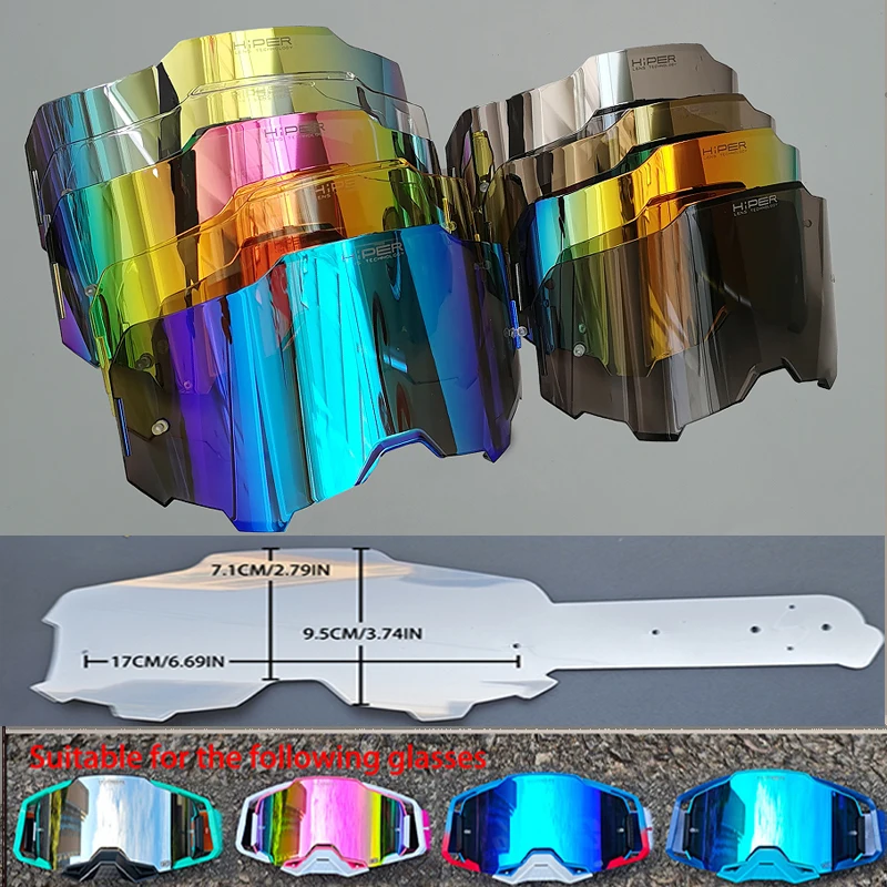 ARM Quick Replace für Brillen, transparent, schwarz, gelb, rot, harte Gläser, Motorrad-Fahrradbrillengläser, austauschbare Gläser Image