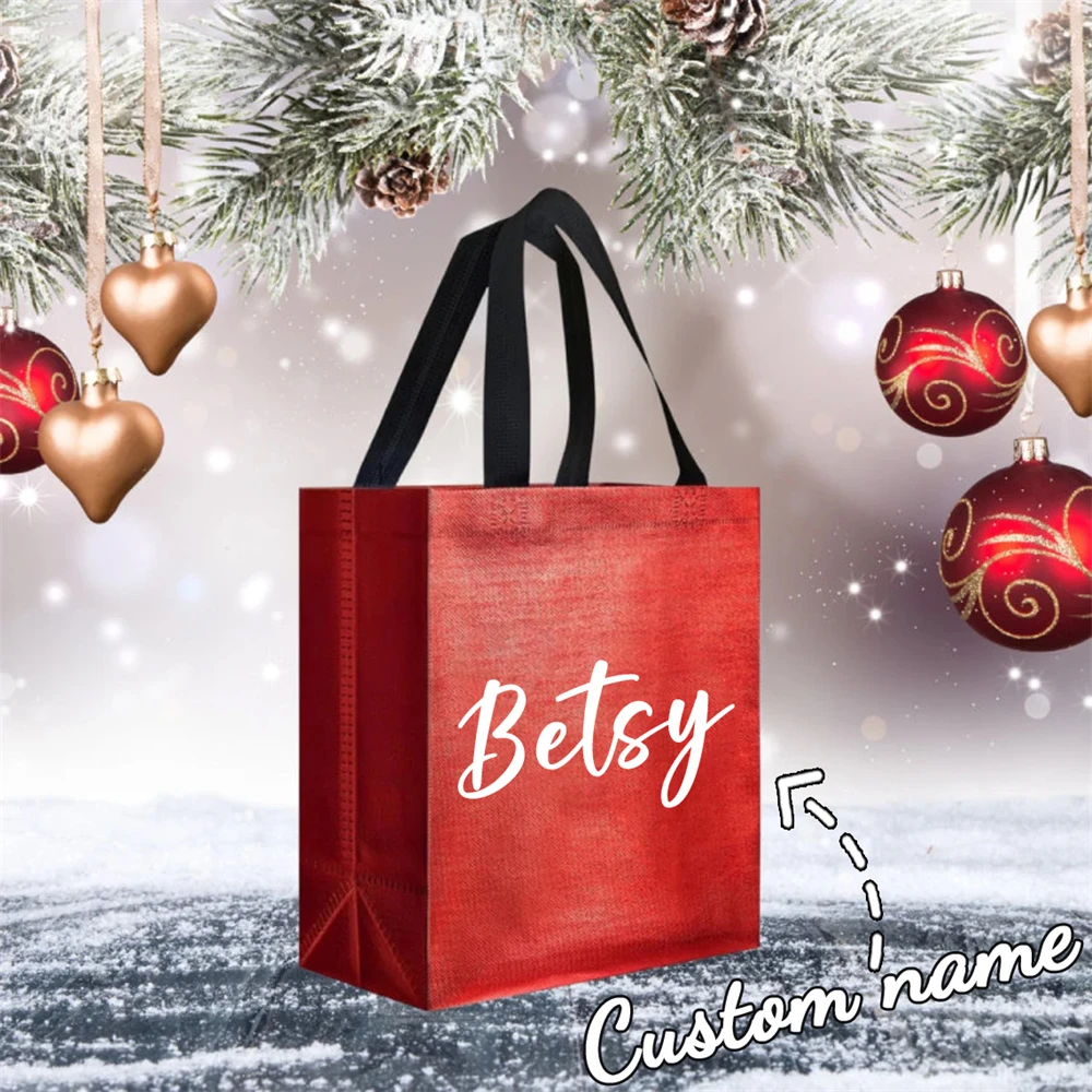1 Stück Personalisierte Namens-Tragetasche Individuelles Hochzeits-Brautjungfern-Dankeschön-Geschenk Strandtasche Party-Dekoration Maßgefertigte Tragetasche Image
