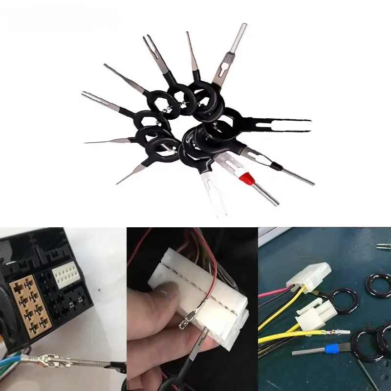 3-38Pcs Universal Auto Terminal Entfernung Reparatur Werkzeug Draht Stecker Stecker Extractor Puller für Auto Terminals Demontage Hand werkzeuge Image
