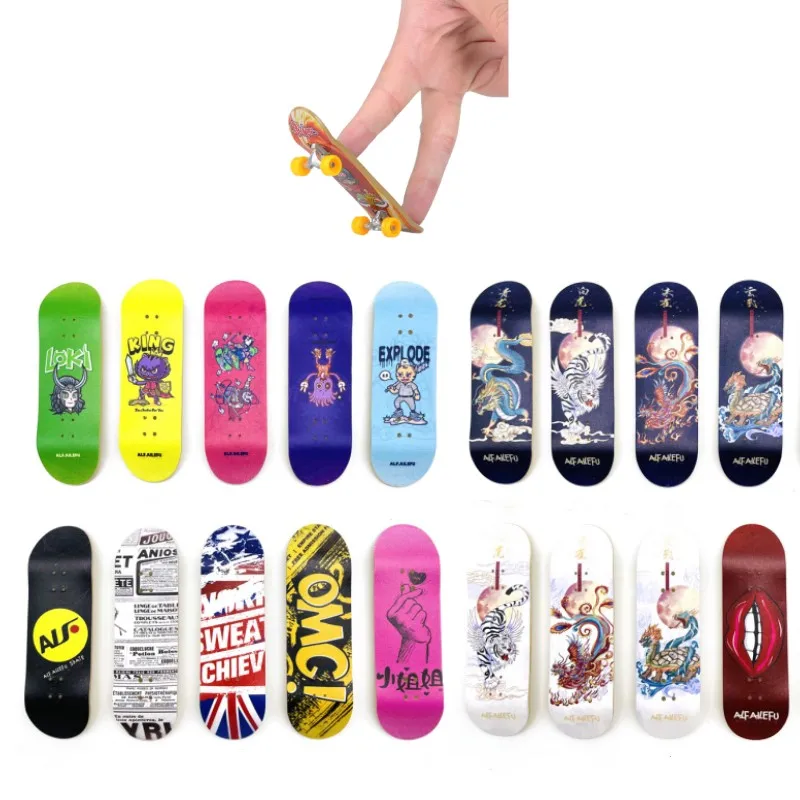 Kreative Mini Finger Skateboard Griffbrett bunte Skate park Ahorn Doppel wippe Sport lager und Palm Slide Board Image