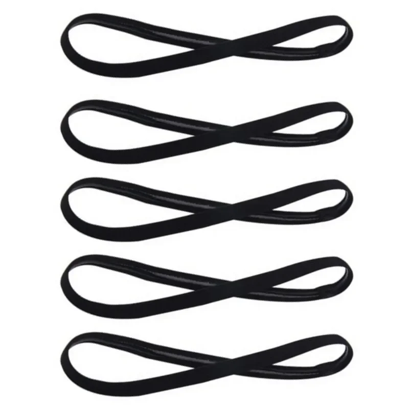 5Pcs Candy Farbe Frauen Männer Yoga Haar Bands Sport Stirnband Mädchen Sport Anti-slip Elastische Gummi Schweißband Fußball laufen Image