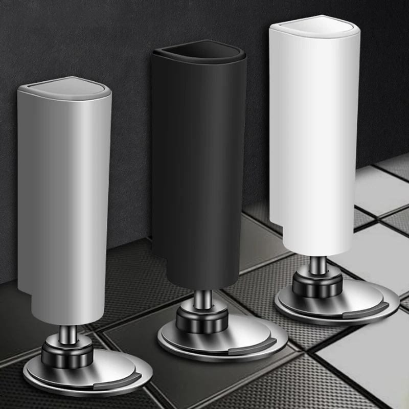 1/2/4PCS Heavy Duty Magnetische Tür Stopper Edelstahl Türstopper Schwarz Ohne Stanzen Tür Saug tür Halter Tür Hardware Image