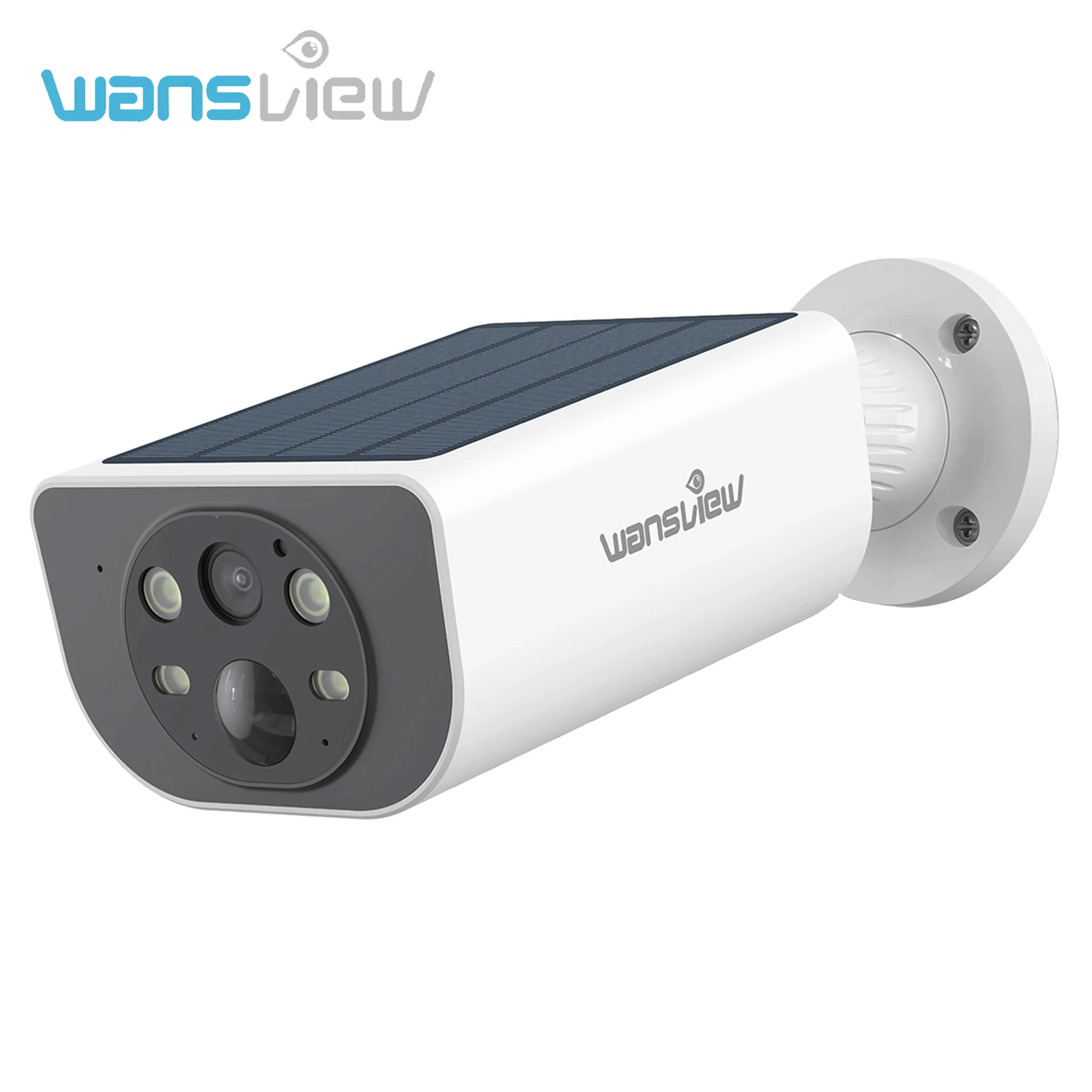 Wansview Outdoor Wireless WIFI Kamera 2K 3MP Batterie Solar Sicherheit Kamera Flutlicht Farbe Nachtsicht Lokalen Alarm Wasserdicht Image