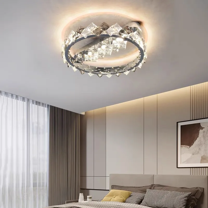 Moderne Led Neue Ring Decken Lampen Designer Luxus master Schlafzimmer Kristall Decke Licht Wohnzimmer Restaurant Romantische Lüster
