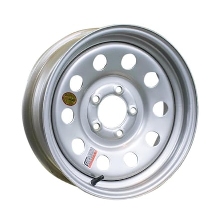 GRANDES TRAVESURAS GR3569024 15 x 5 in. Modular Trailer Wheel, Silver - 5 x 4.5