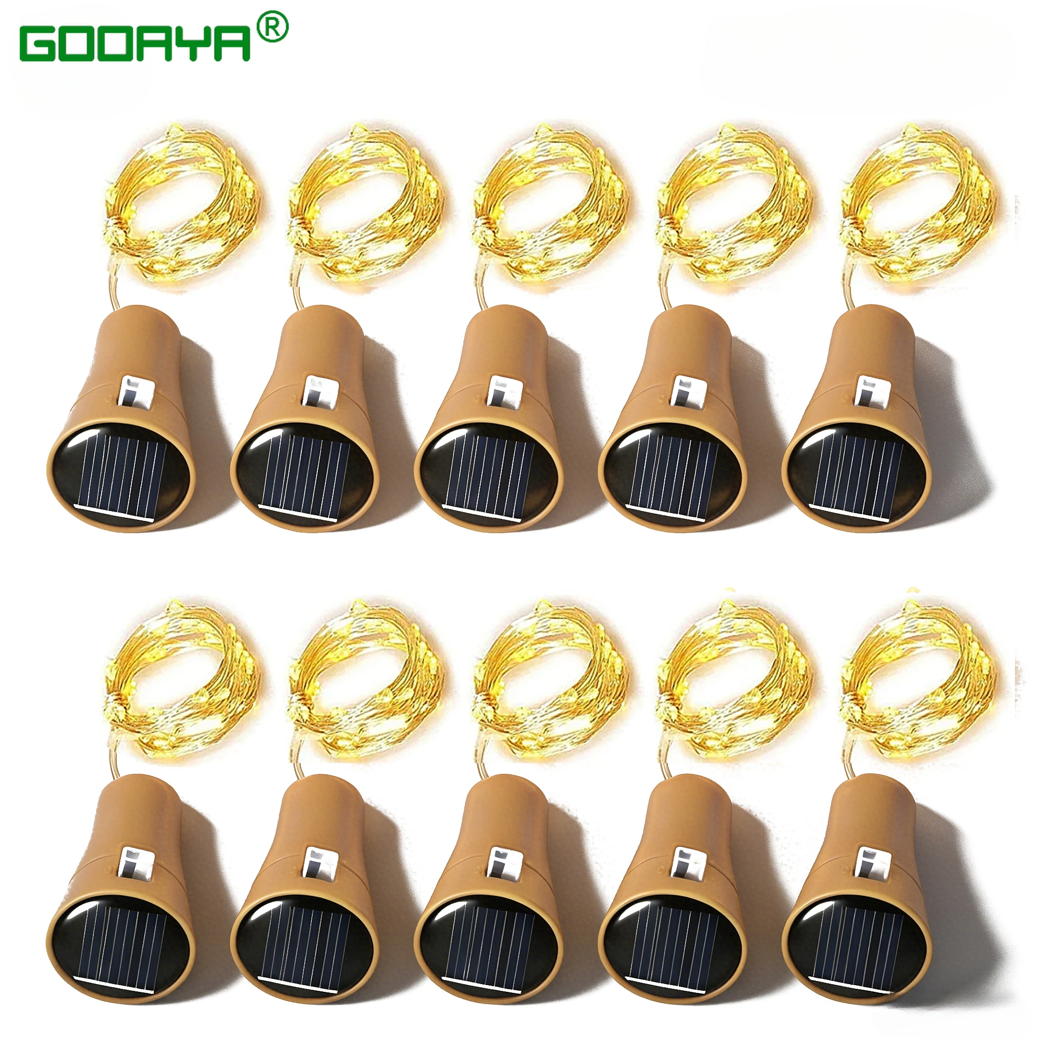 20LEDs Solar Wine Bottle String Light Garden Lamp Solar Copper Wire Fairy Lights Cork Shape Lamp For Wedding Party Garden Decor