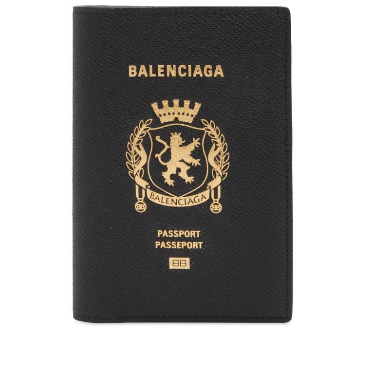 Passport Zip Wallet - Black - Balenciaga Wallets