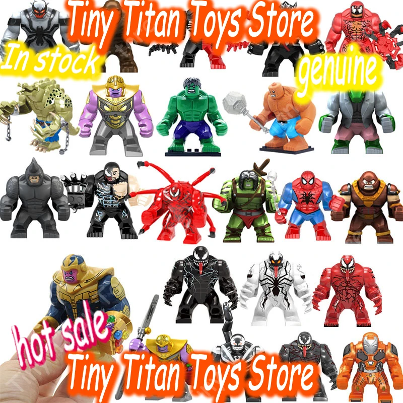 Minifigure Marvel Supereroi Avengers da 7 cm, Spider-Man Hulk, Blocchi da Costruzione a Particelle Piccole, Action Figure da Collezione, Confezione Regalo