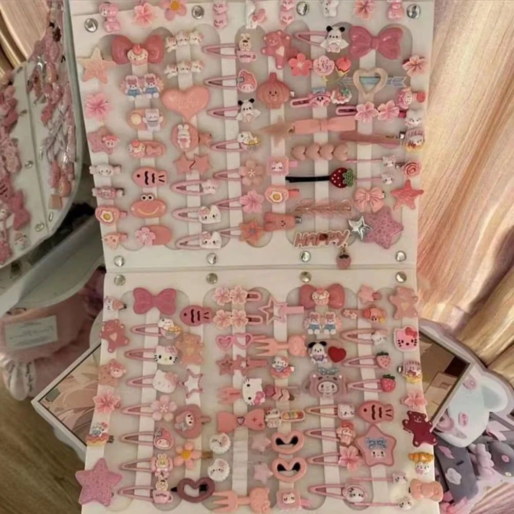 Set di 10-50 fermagli per capelli Y2K, graziosi accessori per capelli rosa, fermagli senza cuciture, per donne e ragazze, fermagli per capelli alla moda.