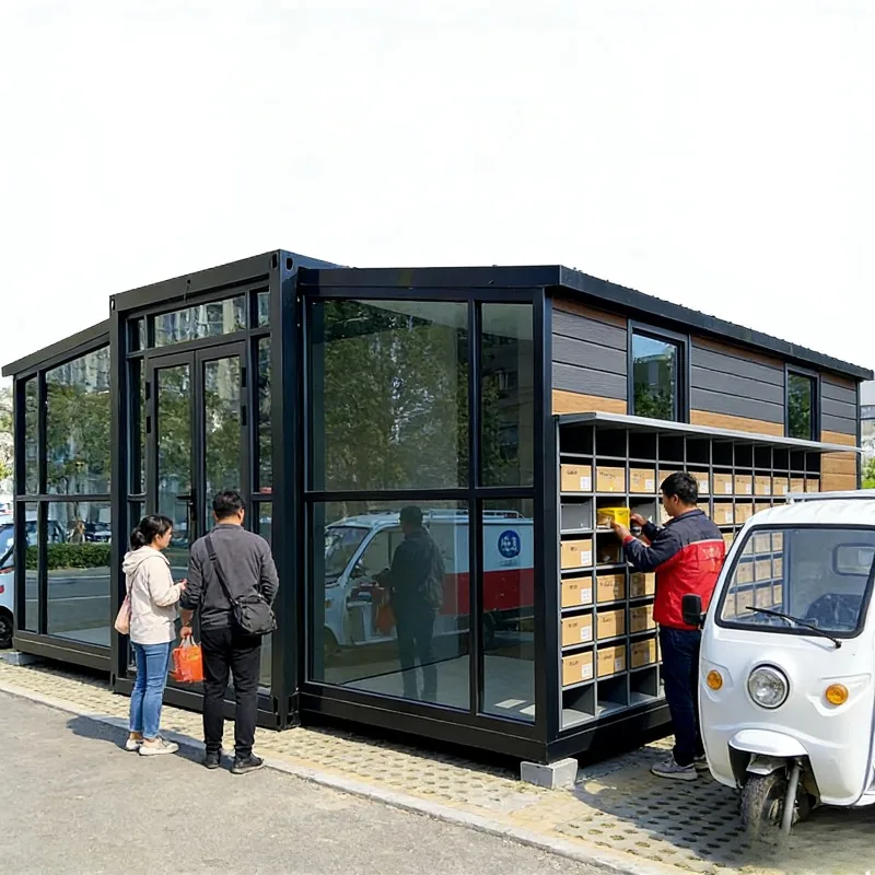Casa Container Temporanea, Abitazione Mobile con 2-3 Camere da Letto, Casa Prefabbricata 20ft 40ft, Casa Container Pieghevole ed Espandibile
