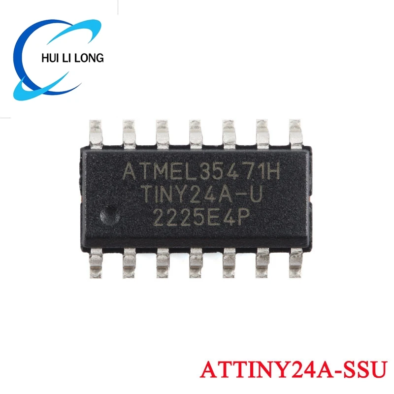 2pcs/1pc ATTINY24A-SSU attiny24 attiny24a ATTINY24-SSU TINY24A-U SOIC-14 8-bit avr micro controller chip ic Image