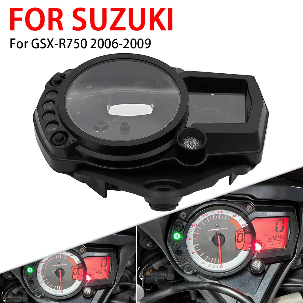 Für Suzuki GSXR600 GSX-R 600 750 GSXR GSXR750 2006–2009 Tachometer Instrumentenkoffer Messgerät Kilometerzähler Drehzahlmesser Gehäuseabdeckung Image