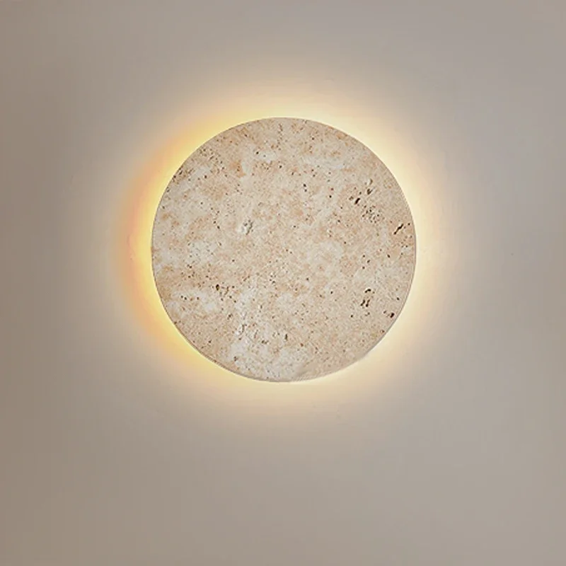 Natürliche Gelbe Höhle Stein Led Wandleuchte Lampe Nordic Minimalistischen Wabi Sabi Dekoration Wohnzimmer Nacht Korridor Wand Lichter Image
