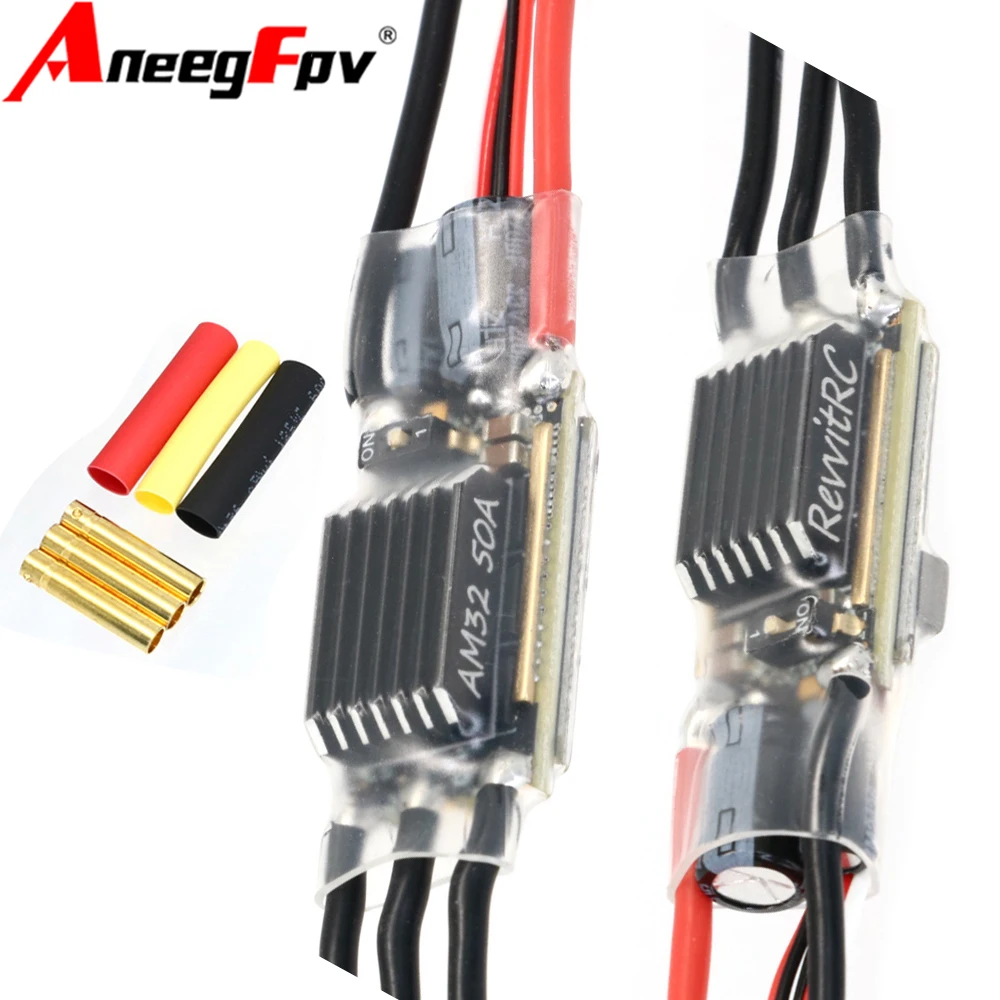 RevvitRC 50A Bürstenloser Regler AM32 APE32 BEC 7,4–8,4 V 2–6S für 1/8 1/10 Autos Axial SCX10 Traxxas TRX-4 TRX-6 Image