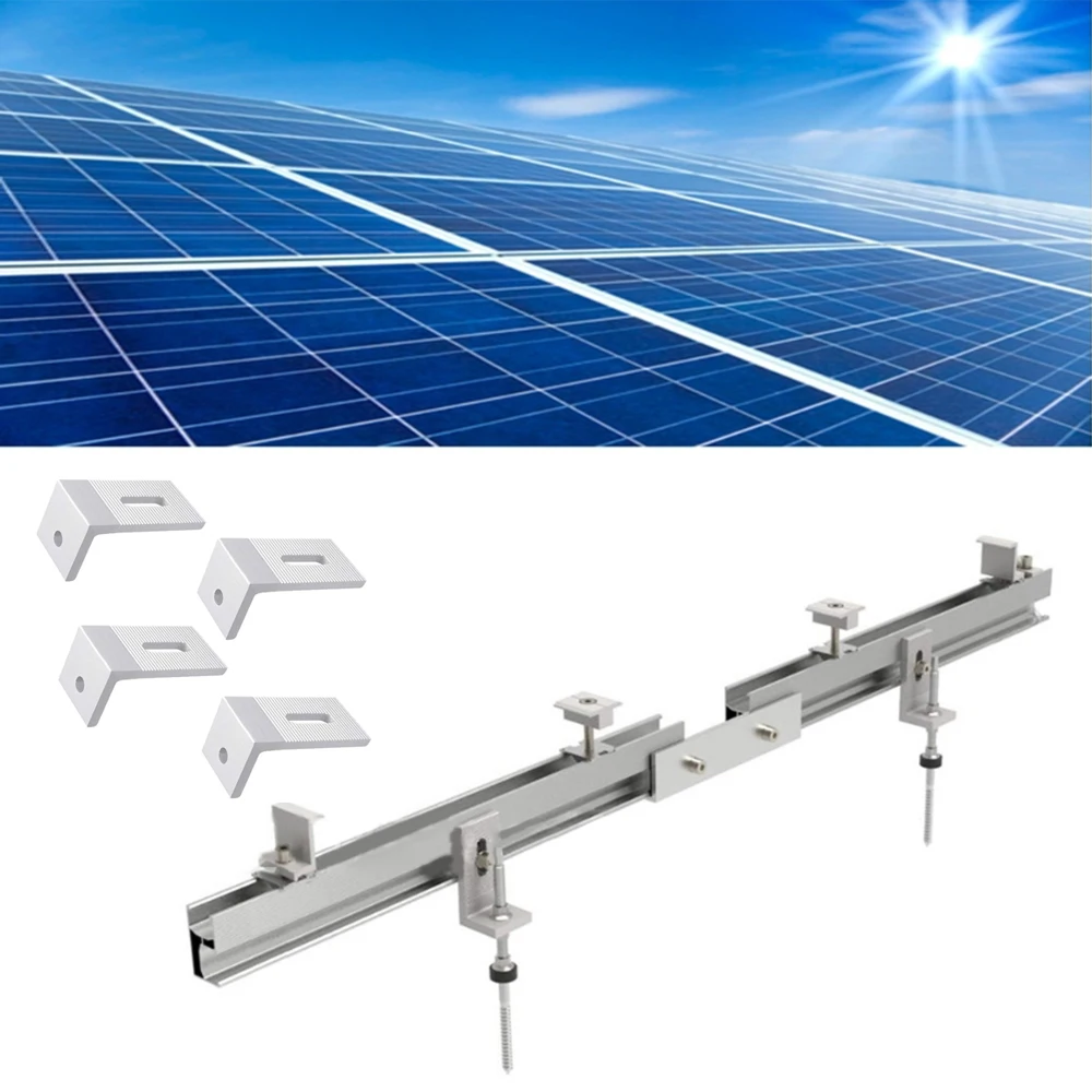 4/8 PCS Aluminiumlegierung Photovoltaik Solar Halterung Farbe Stahl Fliesen Dach L Fuß Zubehör