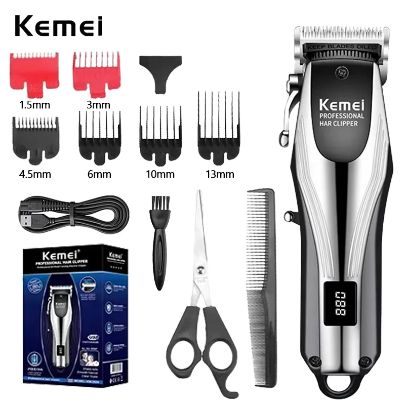 Kemei KM-2619 heißer verkauf usb wiederauf ladbare profession elle männer barts ch neider elektrische haars ch neider schnur lose haars ch neider Image