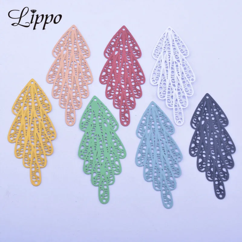 30 Stück AB2767 20*48mm Messing Lange Charms Ohrring Anhänger Image