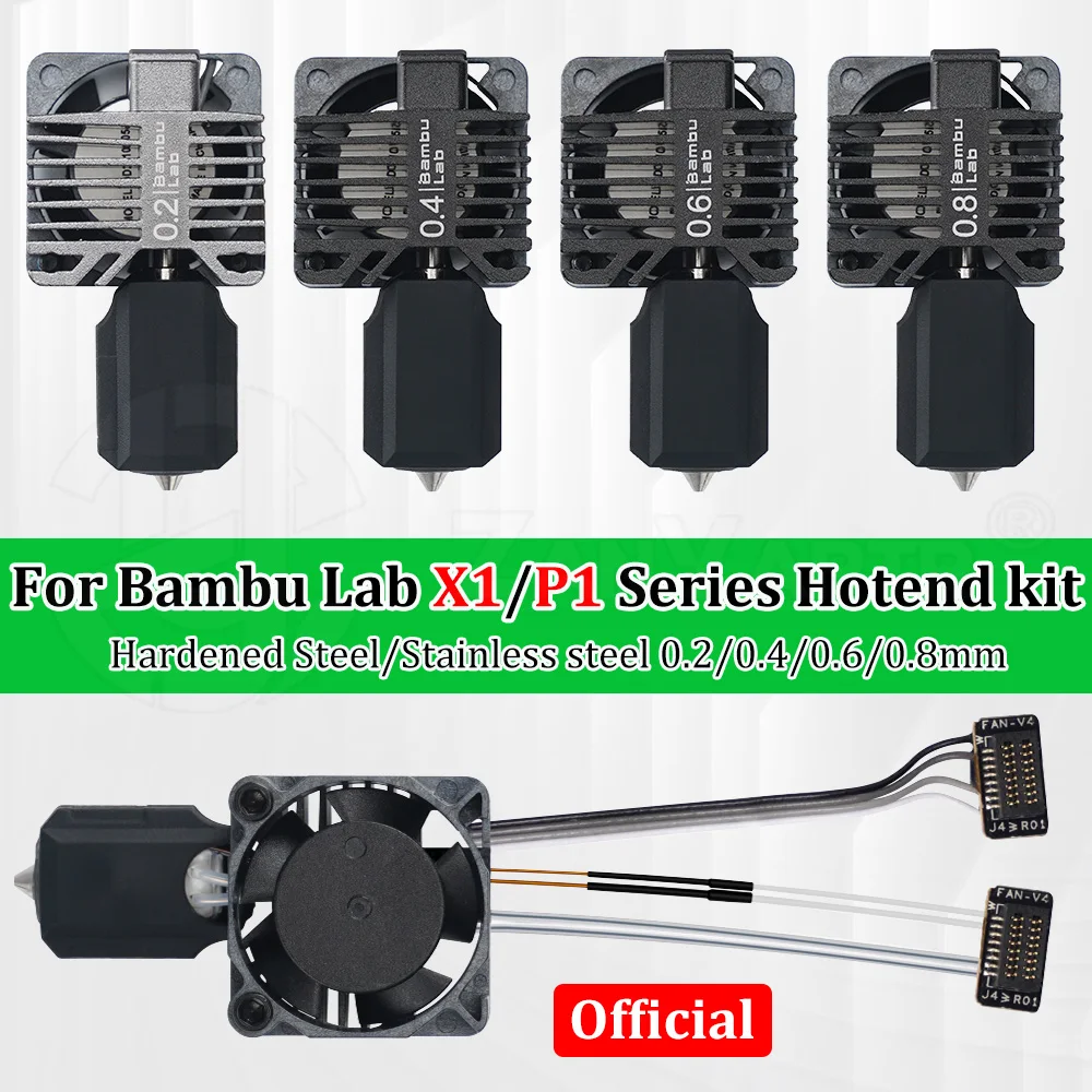 Offizielle Hotend-Baugruppe für Bambu Lab X1C X1E P1P P1S 3D-Drucker, hochtemperaturbeständige Hotend-Ersatzteile Image