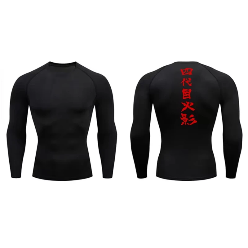 Sportliche, schnell trocknende T-Shirts mit Grafikdruck für Herren, Fitnessstudio, Workout, Training, Laufen, Kompressionsshirt, Unterhemden, Baselayers, T-Shirts, Oberteile Image