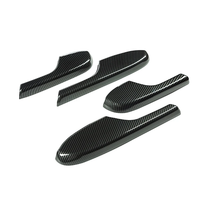 4 teile/satz Kohle faser Innen tür Armlehne Panel Trim fit für Honda Civic 2006-2013 Image