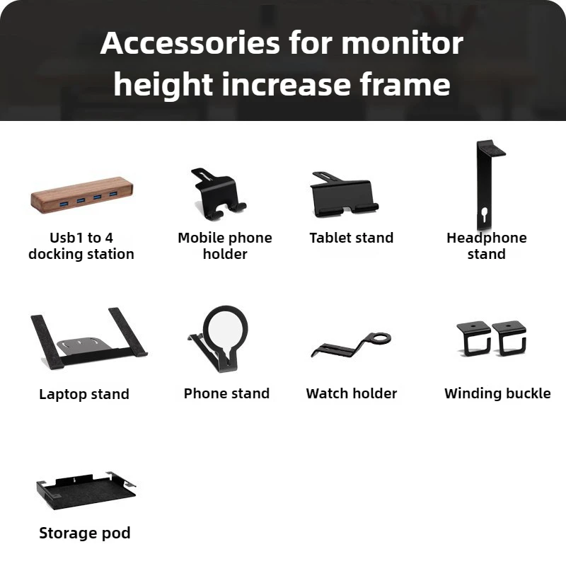 Computer Monitor Höhe Zunehmende Halterung Zubehör Büro Computer Rack Expansion Kit Modulare Desktop Lagerung Zubehör Image