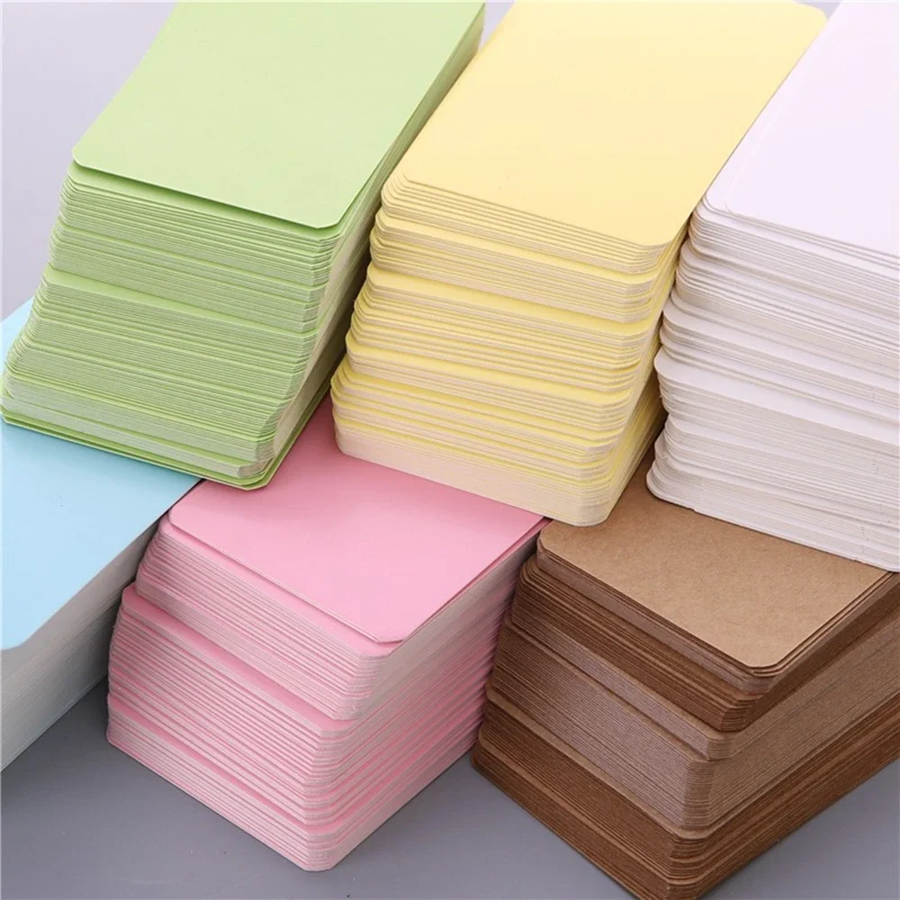 100/50/20PCS Farbe Kraft Papier Karte Retro Doppelseitige Wort Karte DIY Postkarte Geschenk Gruß Einladung karte Hinweis Nachricht Karte Image