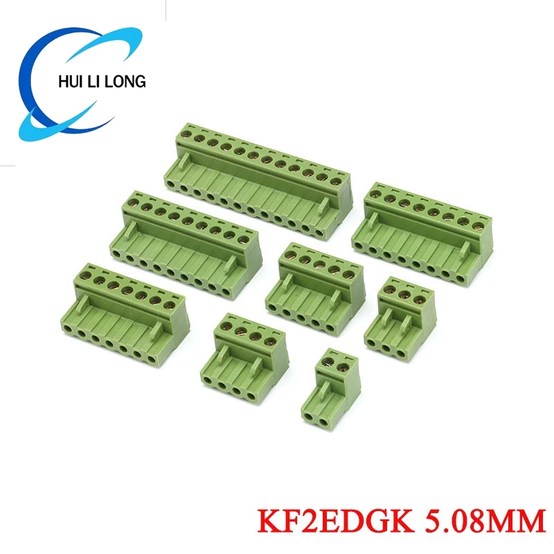 KF2EDGK 5,08 2EDG PCB 2PIN /3P/4P/5P/6P/7P/8P/9P/10P/12P/13P/14P Stecker Plug-In Terminal Block Gehäuse Phoenix Kontakt Image