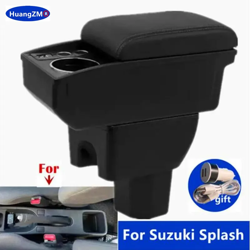 Für Suzuki Splash Auto-Armlehnenbox, für Suzuki Splash Armlehne, doppelschichtige zentrale Aufbewahrungsbox, spezielles Nachrüst-Autozubehör Image