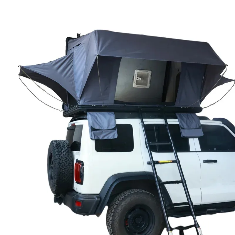 Ganzjahres-Campingzelt für 2-3 Personen mit automatischem Overland-Aluminium-Dachzelt S, Hartschale, wasserdicht, für Autodach Image