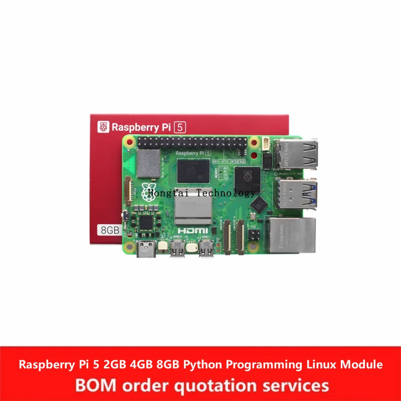 Original Raspberry Pi 5 2 GB 4 GB 8 GB Entwicklungsboard Computer AI Künstliche Intelligenz Modul Python Programmierung Linux Kit Image