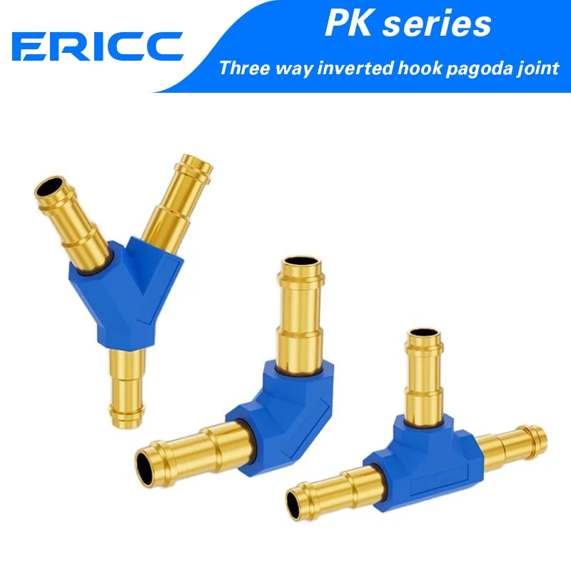 10PCS Weiche Luftschlauch Hakenverbindung Y-förmige L-förmige T-förmige PK-2-3-4-6 pneumatische Drei-Wege-Schnellstecker Pagodenverbindung Image