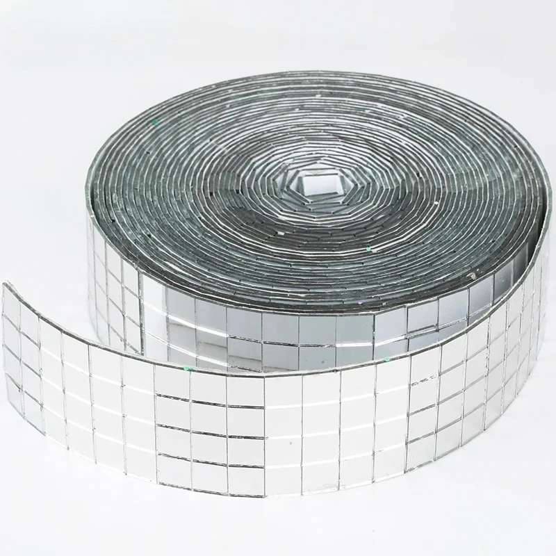 Neue Gitter Selbstklebende Quadratische Mosaik Fliesen Splitter Spiegel Mosaik Blätter Für DIY Handgemachte Handwerk Disco Ball Wand Aufkleber