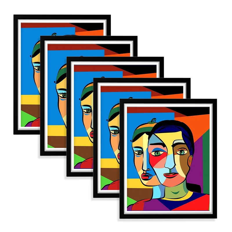 Vendita calda personalizzabile cornice per foto in MDF nera Collage e cornice a muro semplice alla moda cornice in legno per foto all'ingrosso