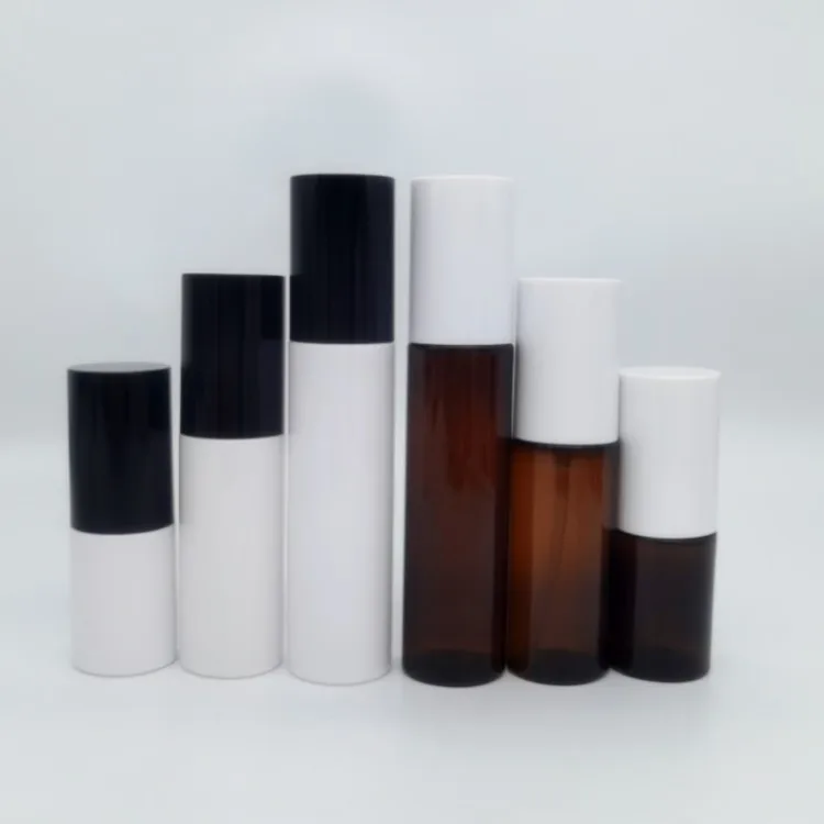 Vuoto 30ml 50ml 80ml bianco ambra bianco trasparente nero ambra PET plastica flacone Spray con spruzzatore