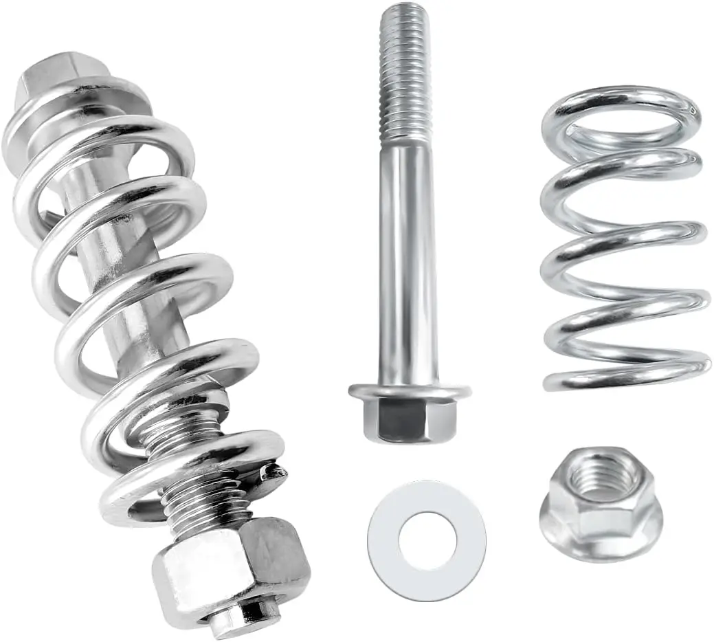 M10x1.5 montaggio universale 2 pezzi bulloni flangia di scarico del veicolo dadi Kit collettore di scarico per auto bulloni 2 molle nuovo titolo