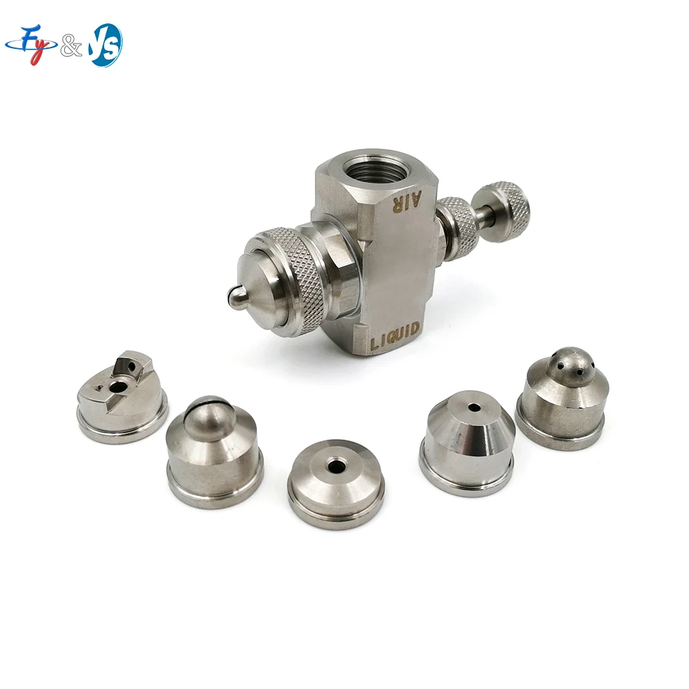 Ugello Atomizzatore ad Aria Compressa YS per Umidificazione Ugello Nebulizzatore per Acqua Ugello Atomizzatore Regolabile da 1/4 di Pollice