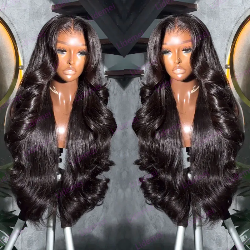 Parrucca per capelli indiani grezzi di bellezza con cuticola vergine allineata in pizzo senza colla HD parrucca frontale con onda del corpo parrucca piena di capelli umani in pizzo