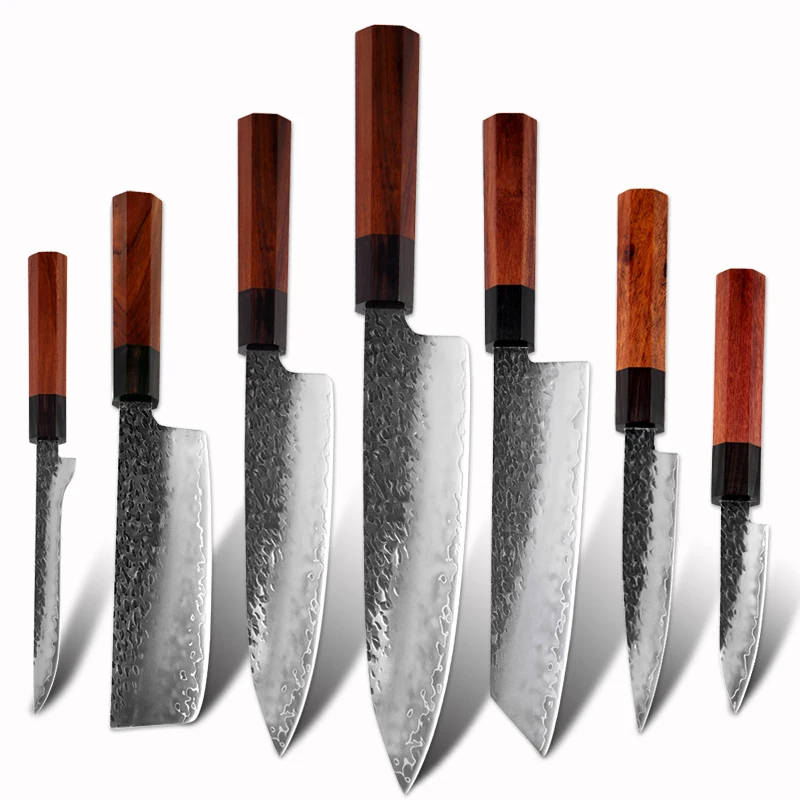 Coltello da cucina XITUO coltello da cucina in acciaio a tre strati forgiato a mano affilato Kiritsuke disossare Santoku coltelli da cucina utensili da cucina