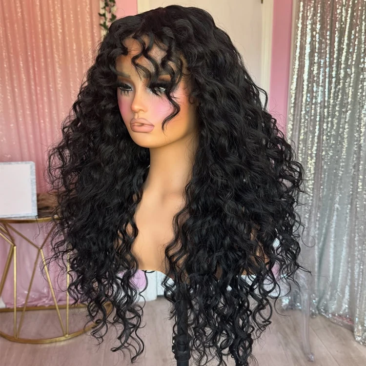 Parrucca Frontale in Pizzo HD 13x6 con Capelli Umani Densità 250 Effetto Pelle Naturale Parrucca Intera in Pizzo HD con Capelli Umani Birmani Ricci Parrucca Senza Colla