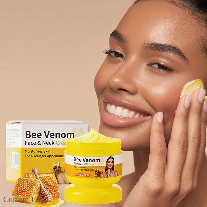 Private Label coreano vitamina C idratante crema per il viso sbiancante crema per la cura della pelle Anti-invecchiamento macchia scura veleno d'api crema per il viso