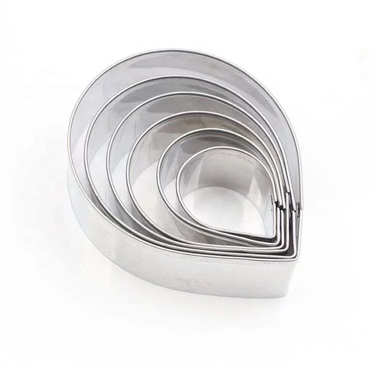 Wanlihao 6 pz/set in acciaio inox rosa fiore petalo fondente Cutter stampo